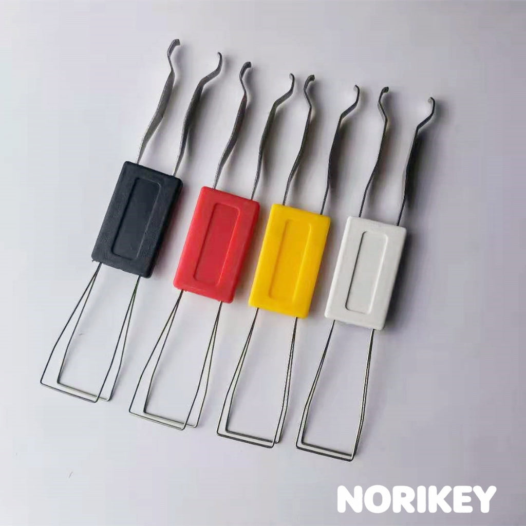 Norikey 2-in-1 keycap puller in black, red, yellow and white