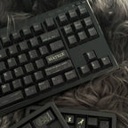 Cyber Code Rain PBT Keycap Set — Five-Side Dye-Sub, Cherry Profile, 143 Keys