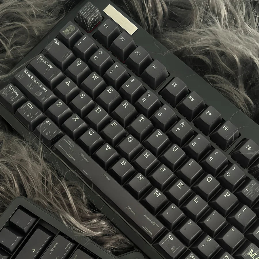 Cyber Code Rain PBT Keycap Set — Five-Side Dye-Sub, Cherry Profile, 143 Keys