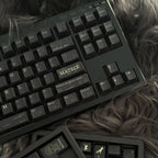 Cyber Code Rain PBT Keycap Set — Five-Side Dye-Sub, Cherry Profile, 143 Keys