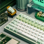 Green Apple Keycap Set — White to Sage Gradient, 1.7mm PBT, Cherry Profile