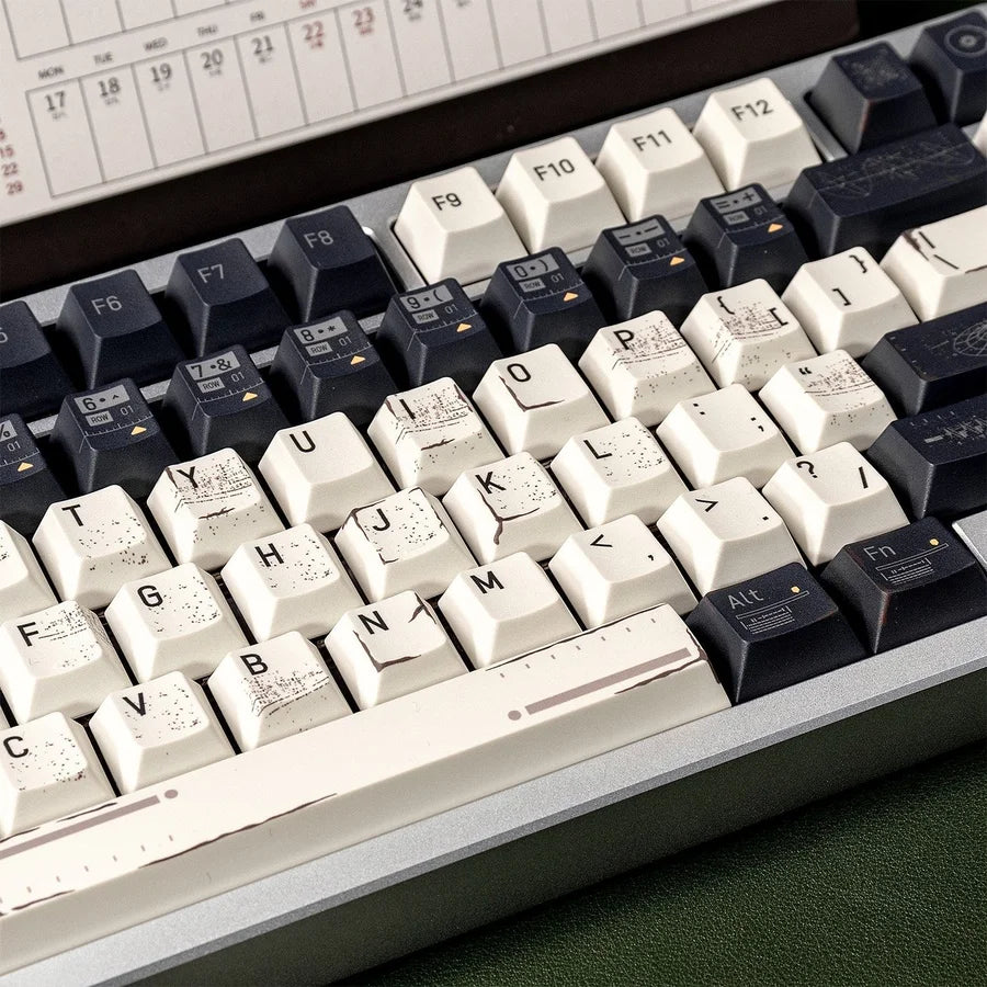 Dark Starfield PBT Keycap Set — Cherry Profile Dye-Sub with Gold ESC