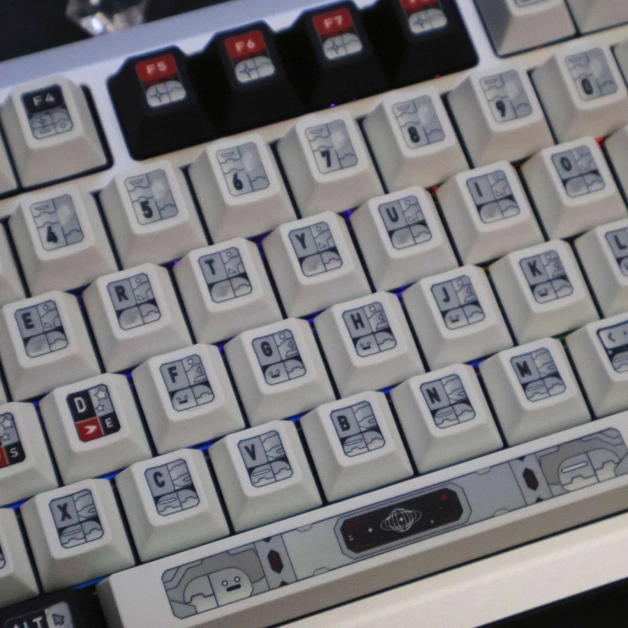 Sci-Fi Starfield Theme Keycaps ( PBT, Cherry Profile, 5-Sided Dye-Sublimation)