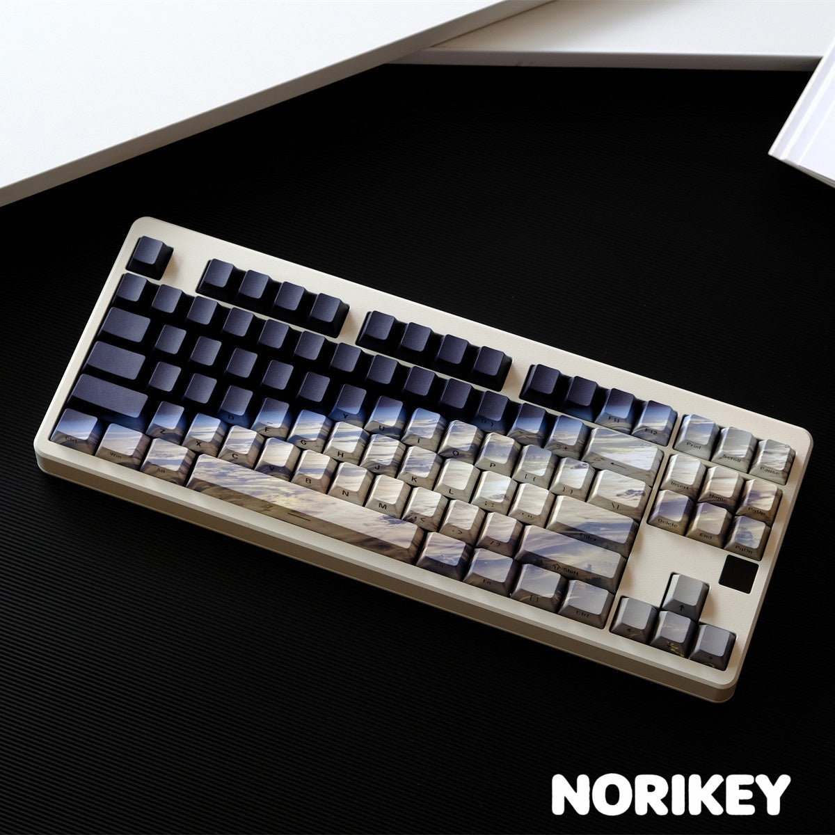 Blue, green and white Earth keycaps compatible with Cherry MX-style mechanical keyboards