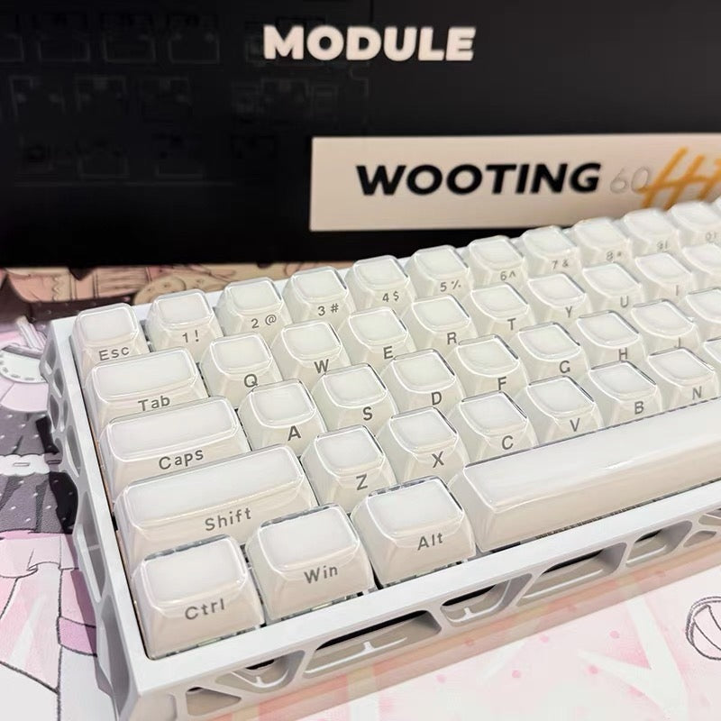 RGB shine-through crystal keycap set for mechanical keyboards