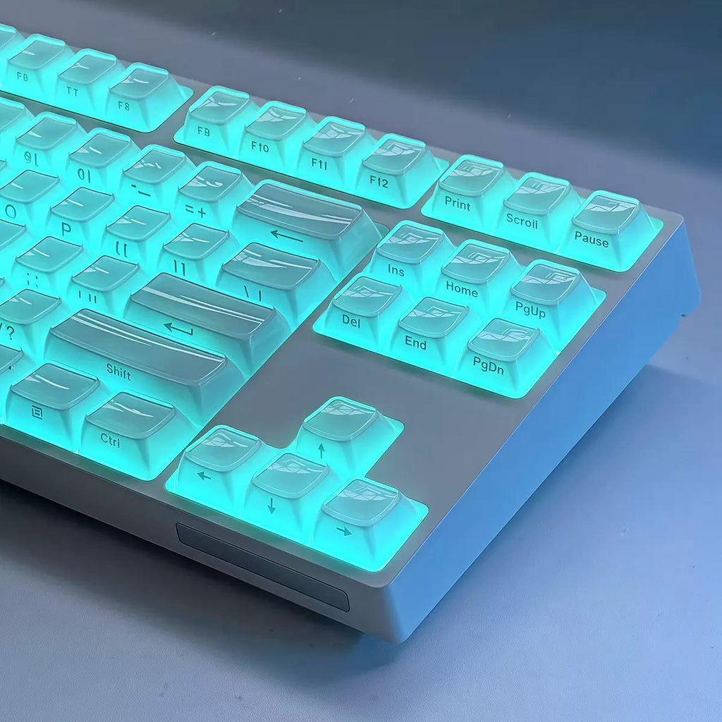 Side Printed Jelly Crystal Keycaps for Wooting 60HE & Mechanical Keyboards