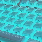 White side printed keycaps for custom mechanical keyboard