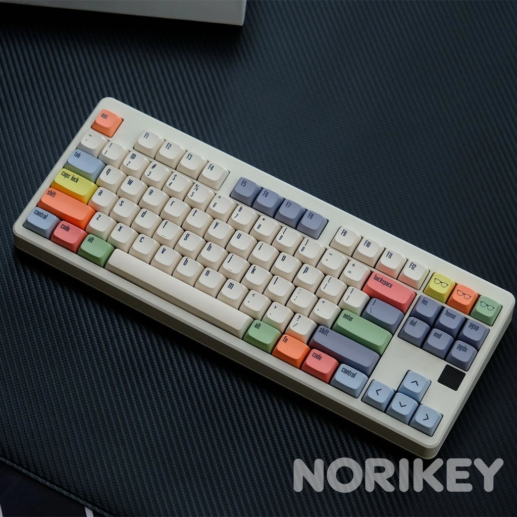XDA Canvas Keycaps | Retro Cream PBT Dye-Sub 140 Keys