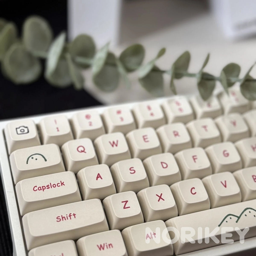 Cute Doodle MOA PBT Keycaps – 123-Key Dye-Sub Set