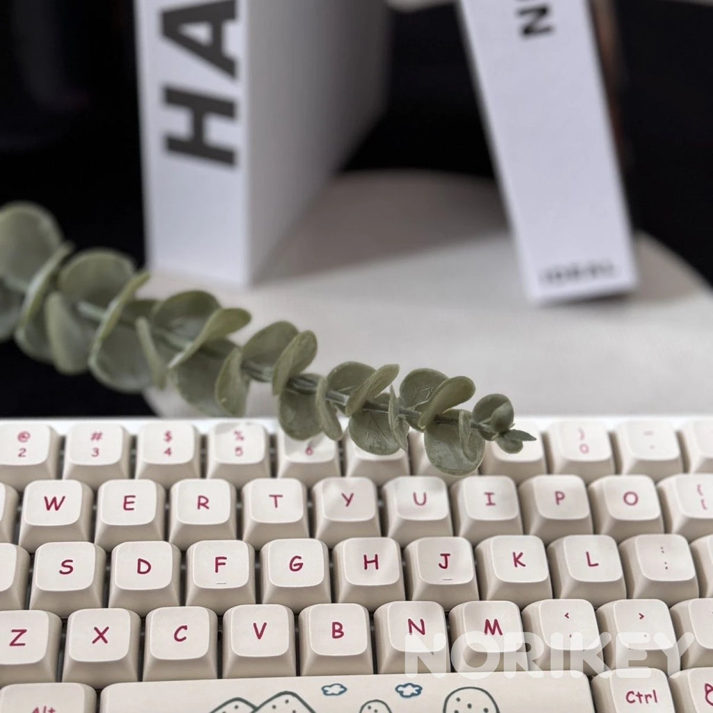 Cute Doodle MOA PBT Keycaps – 123-Key Dye-Sub Set