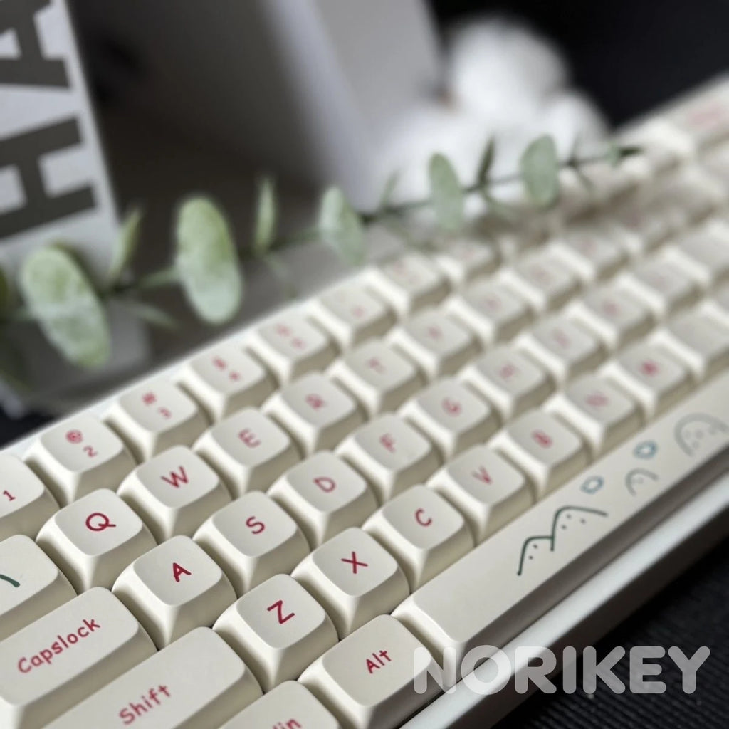 Cute Doodle MOA PBT Keycaps – 123-Key Dye-Sub Set