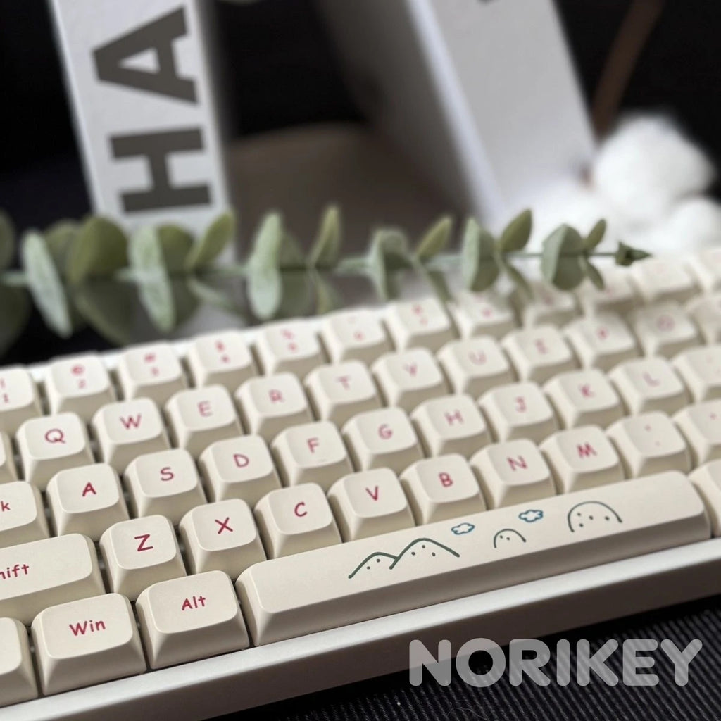 Cute Doodle MOA PBT Keycaps – 123-Key Dye-Sub Set