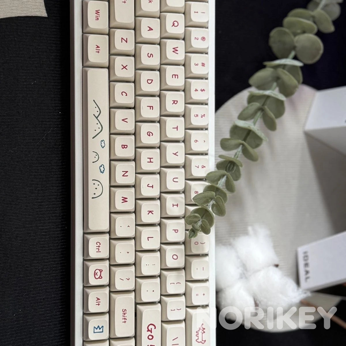 Cute Doodle MOA PBT Keycaps – 123-Key Dye-Sub Set