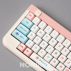 Pixel Art PBT Keycap Set — XDA Profile Dye-Sub, Pink & White, 134 Keys