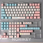 Pixel Art PBT Keycap Set — XDA Profile Dye-Sub, Pink & White, 134 Keys