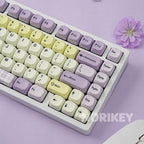 Cute Pastel MOA Keycaps | Taro Milk Tea PBT Keycap Set - 130+ Keys
