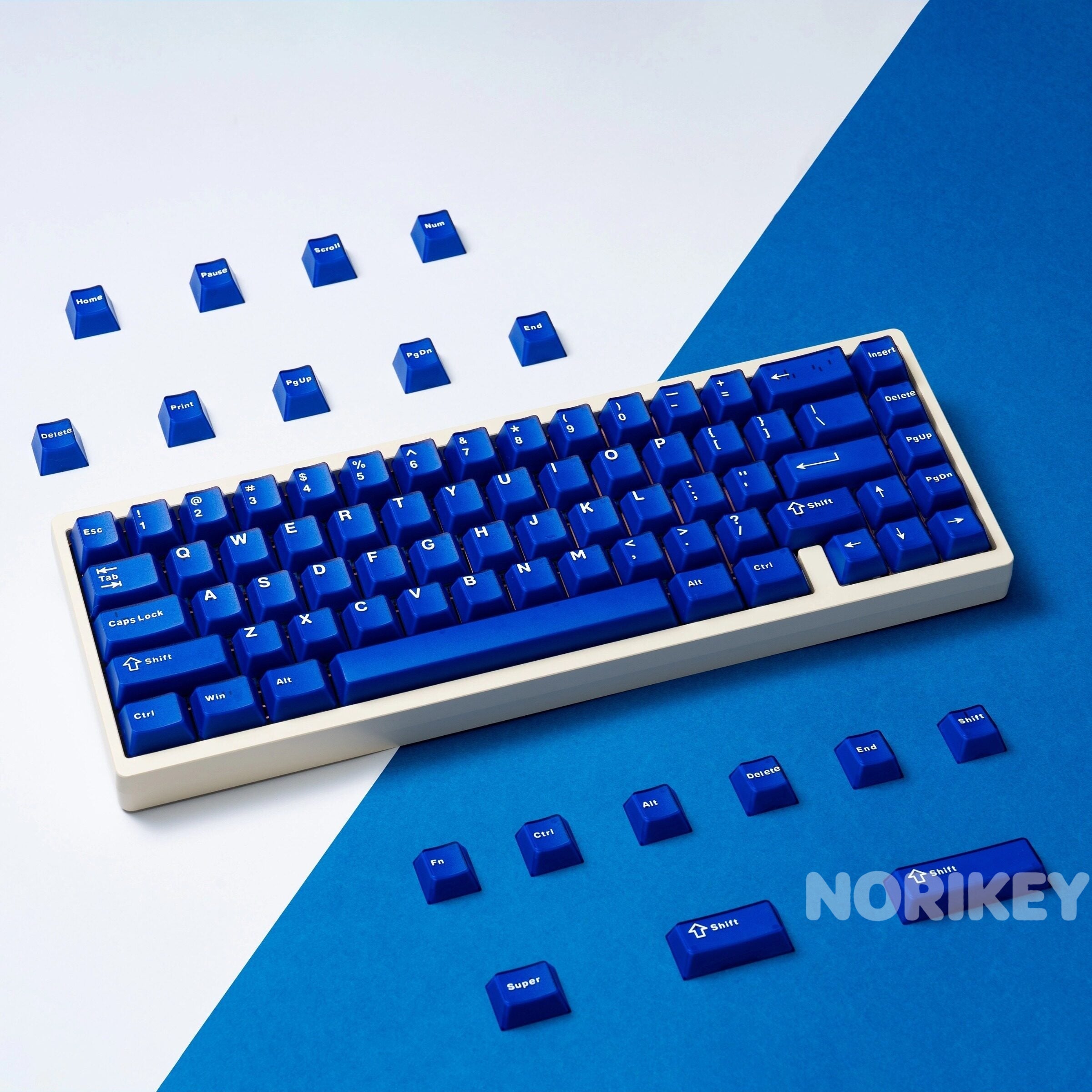 Blue translucent spacebar and modifier keycap