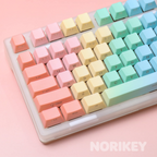Side-Engraved Backlit Keycaps  (121 Keys)- Macaron Gradient PBT (Cherry Profile)