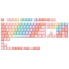 Side-Engraved Backlit Keycaps  (121 Keys)- Macaron Gradient PBT (Cherry Profile)