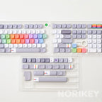Rainbow Retro XOA PBT Keycaps – Custom Mechanical Keyboard Set
