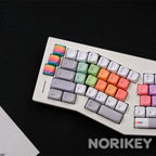 Rainbow Retro XOA PBT Keycaps – Custom Mechanical Keyboard Set