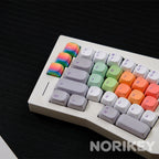 Rainbow Retro XOA PBT Keycaps – Custom Mechanical Keyboard Set