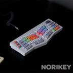 Rainbow Retro XOA PBT Keycaps – Custom Mechanical Keyboard Set