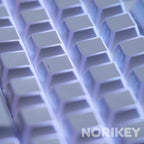 White Faceted Shine Through Side-Printed Keycap Set (128 Keys)