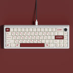 Minimalist Red White PBT Keyboard Set  - Cherry Profile