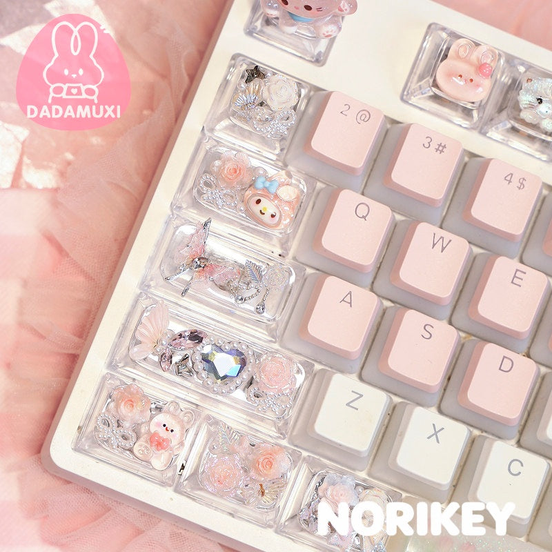 Kawaii Glitter Resin Artisan Keycap | 2.25U Left Shift & Enter Key