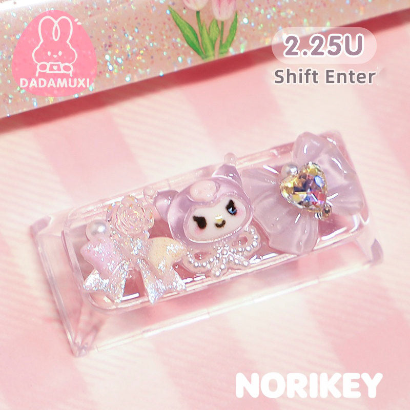 Kawaii Glitter Resin Artisan Keycap | 2.25U Left Shift & Enter Key