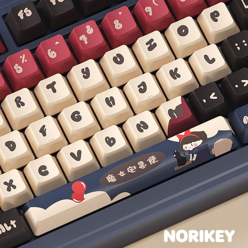 Witch Anime Keycap Set - Cute Custom PBT Profile - 130 Keys