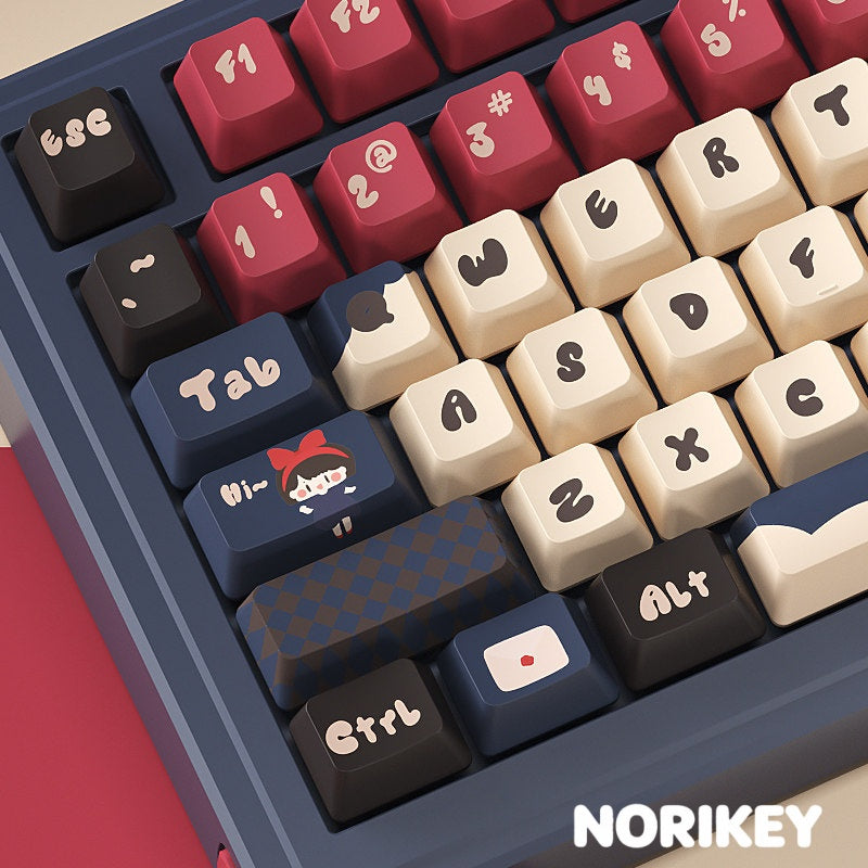 Witch Anime Keycap Set - Cute Custom PBT Profile - 130 Keys