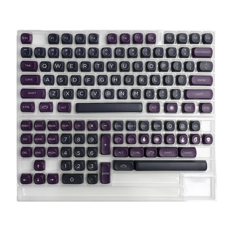 MOA Profile Five-Side Dye-Sub PBT Keycaps — Pink & Purple Colorway