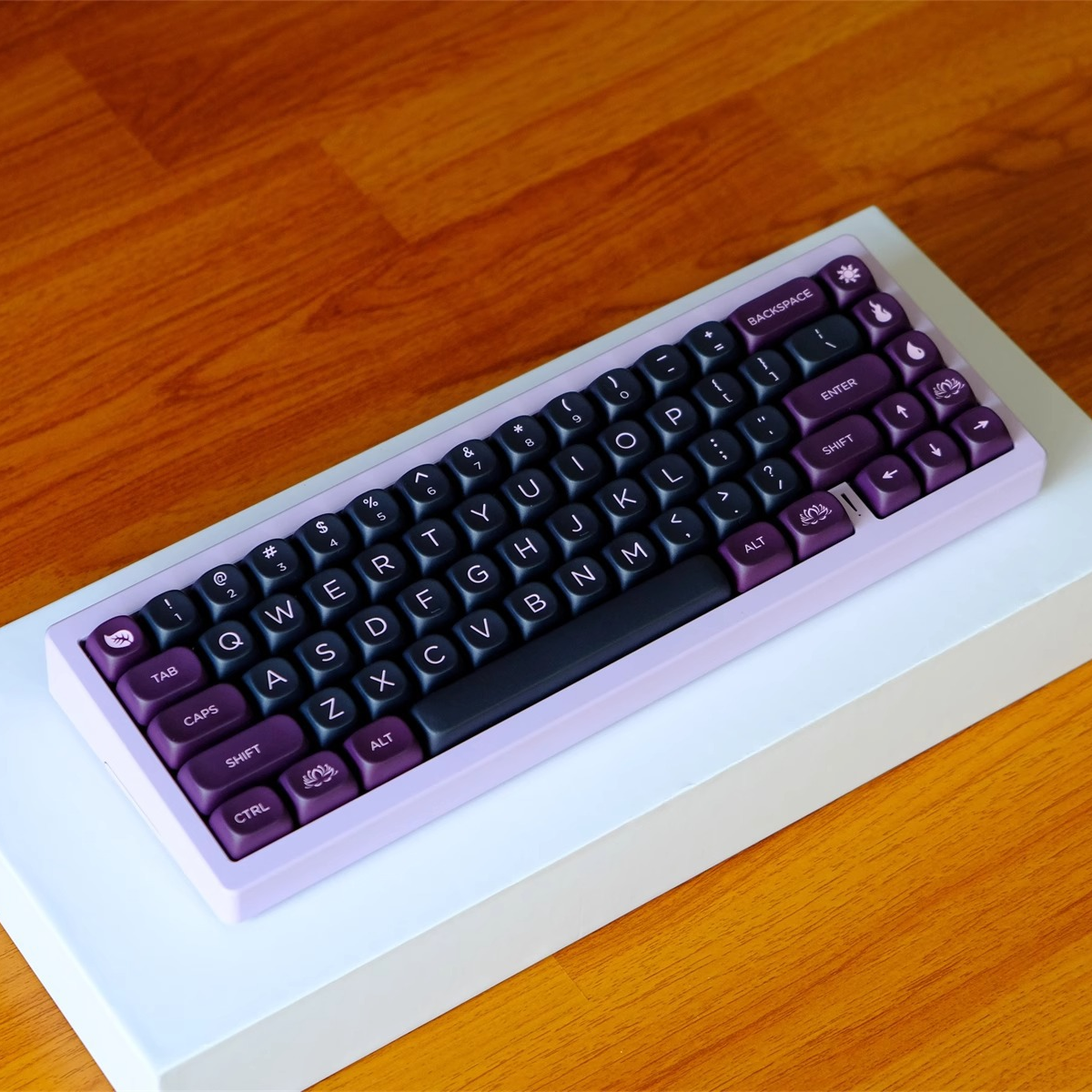 MOA Profile Five-Side Dye-Sub PBT Keycaps — Pink & Purple Colorway
