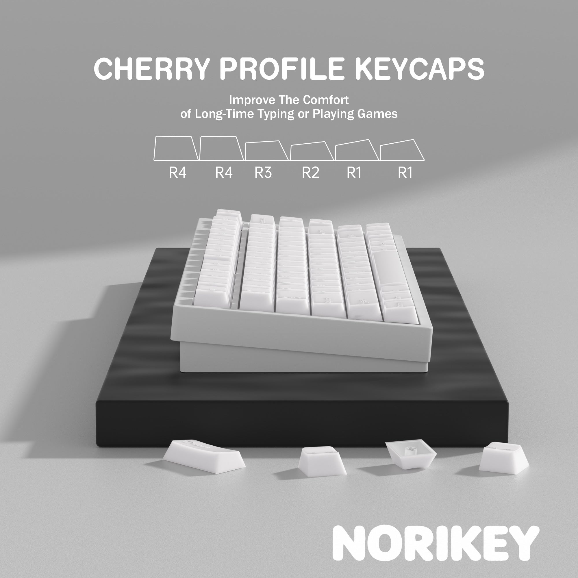 white pbt keycaps