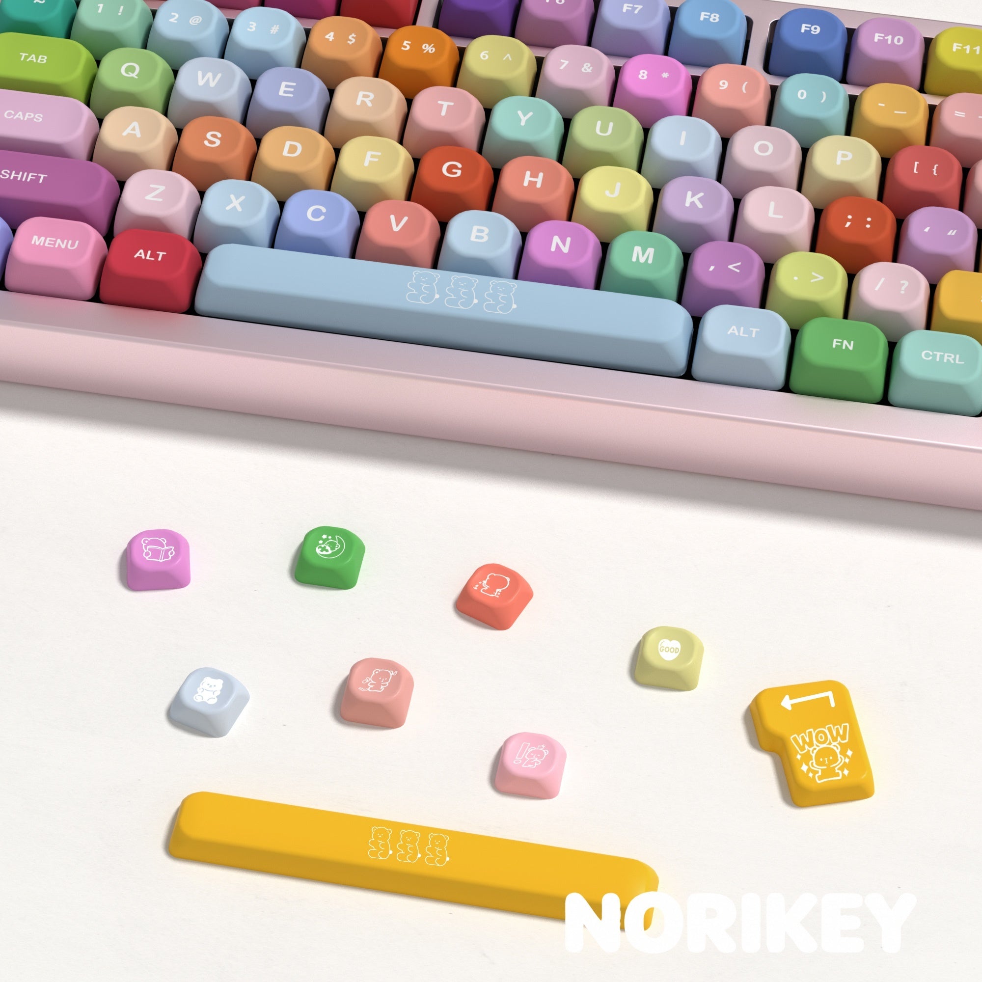 Rainbow Candy KOA Profile PBT Keycaps Set - 133 Keys