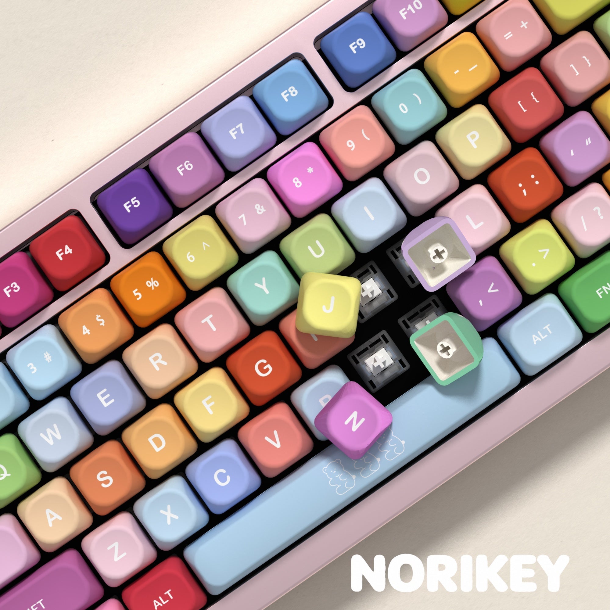 Rainbow Candy KOA Profile PBT Keycaps Set - 133 Keys