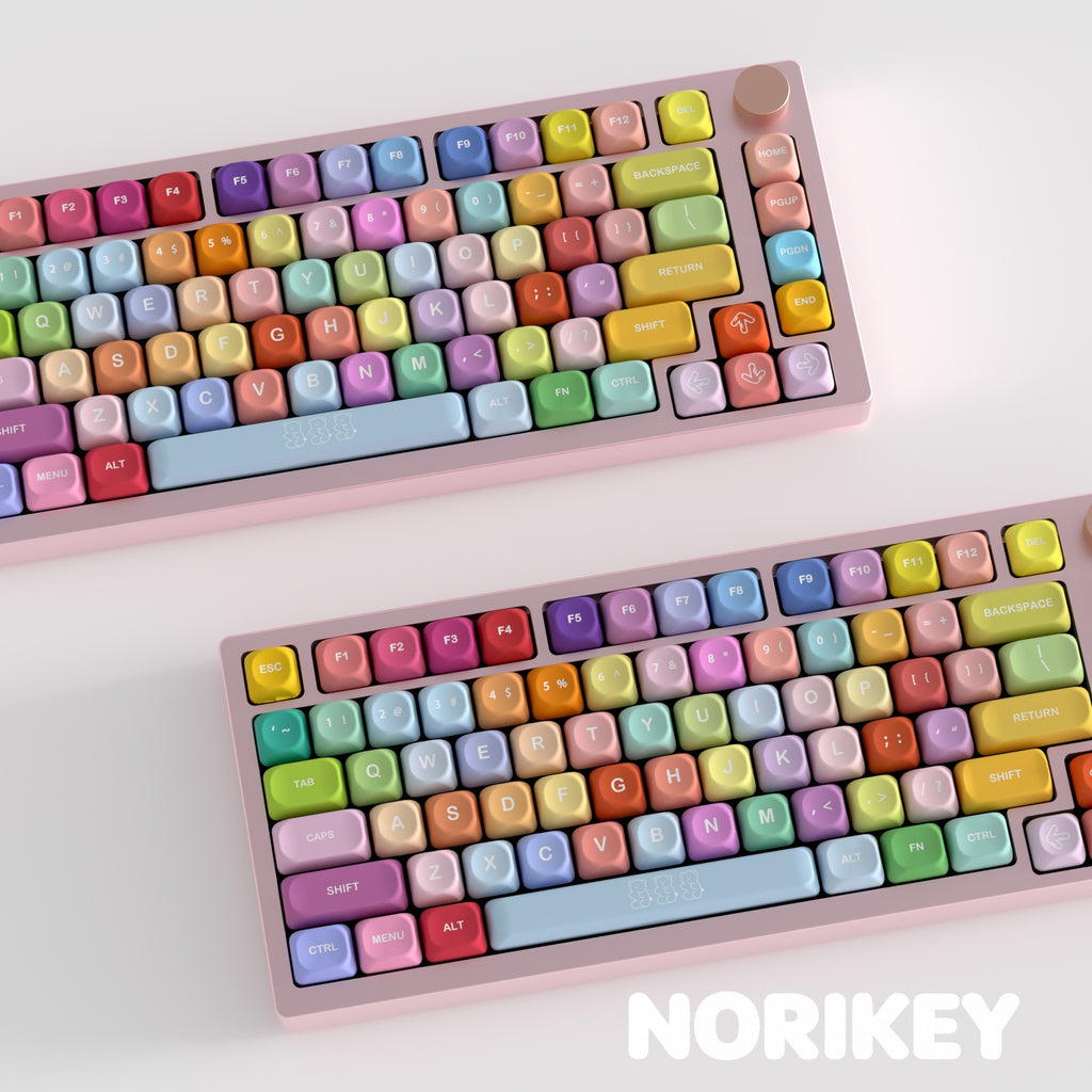 Rainbow Candy KOA Profile PBT Keycaps Set - 133 Keys