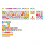 Rainbow Candy KOA Profile PBT Keycaps Set - 133 Keys