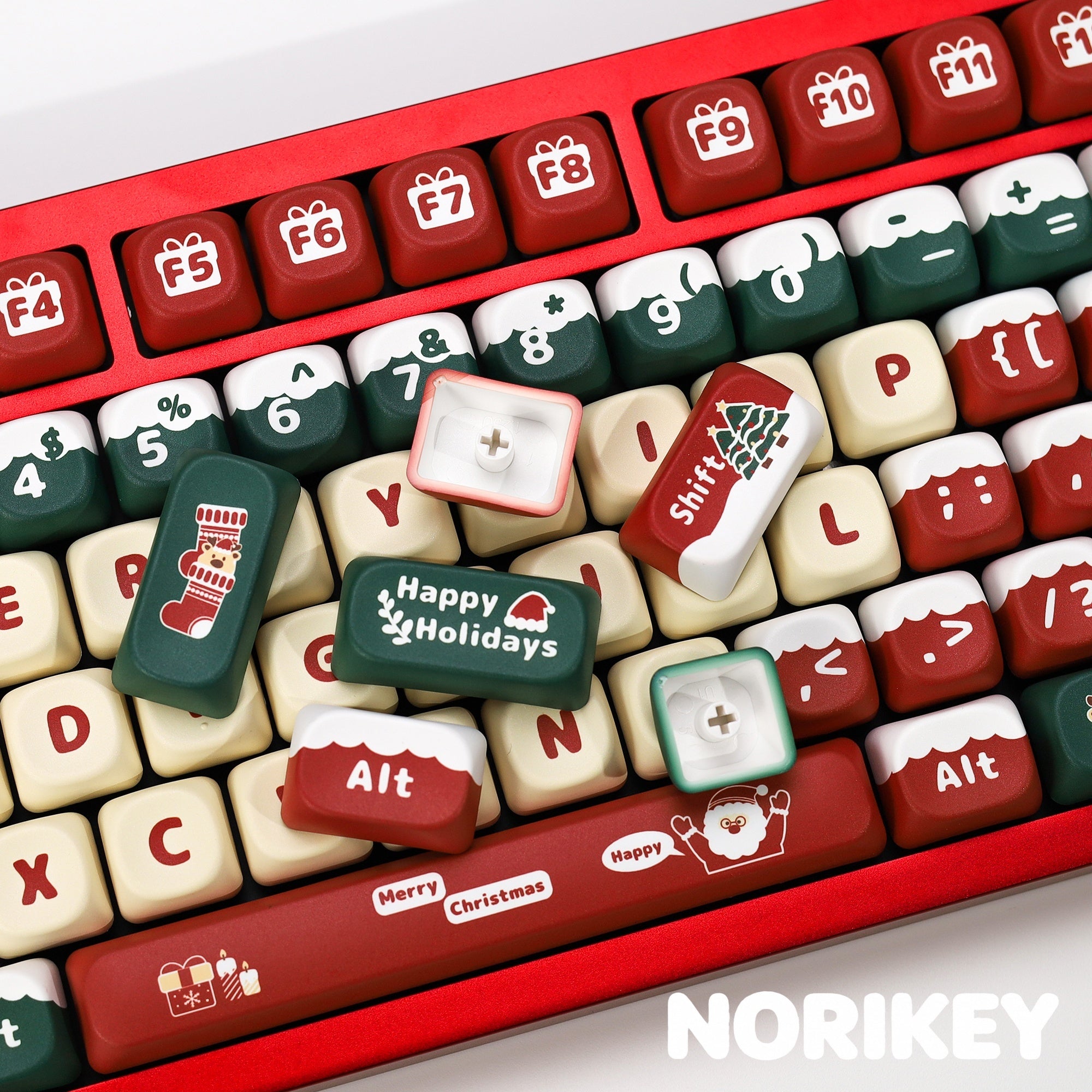 Christmas Carnival KOA Profile Keycap Set — 133 Keys, PBT Dye-Sub
