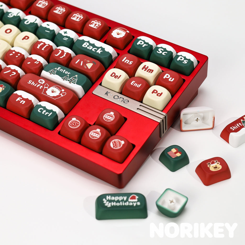 Christmas Carnival KOA Profile Keycap Set — 133 Keys, PBT Dye-Sub