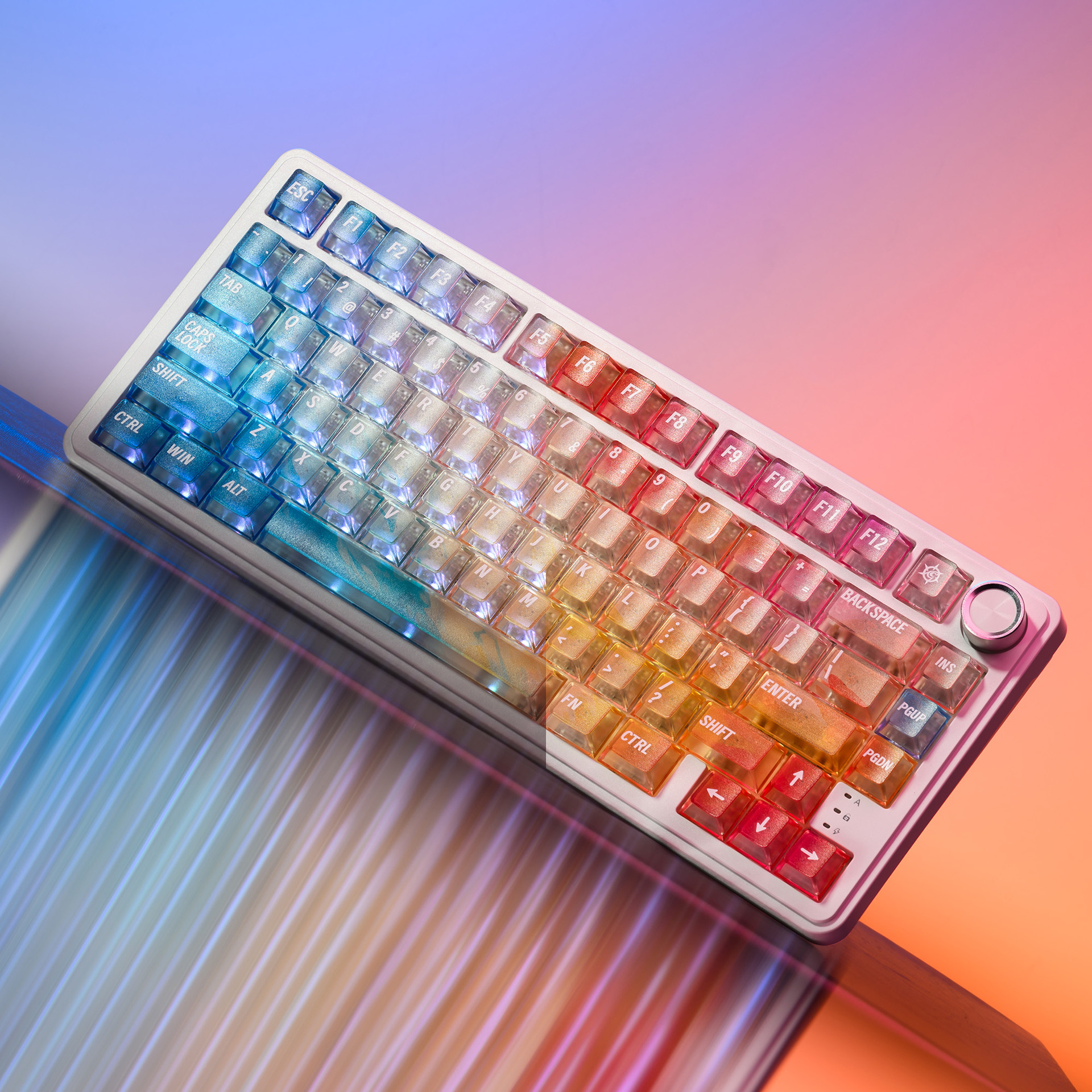XVX Custom Gradient Translucent PC Keycaps - Cherry Profile