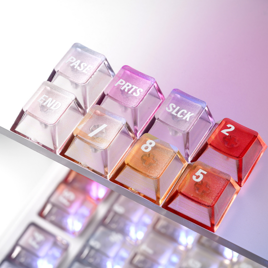 XVX Custom Gradient Translucent PC Keycaps - Cherry Profile