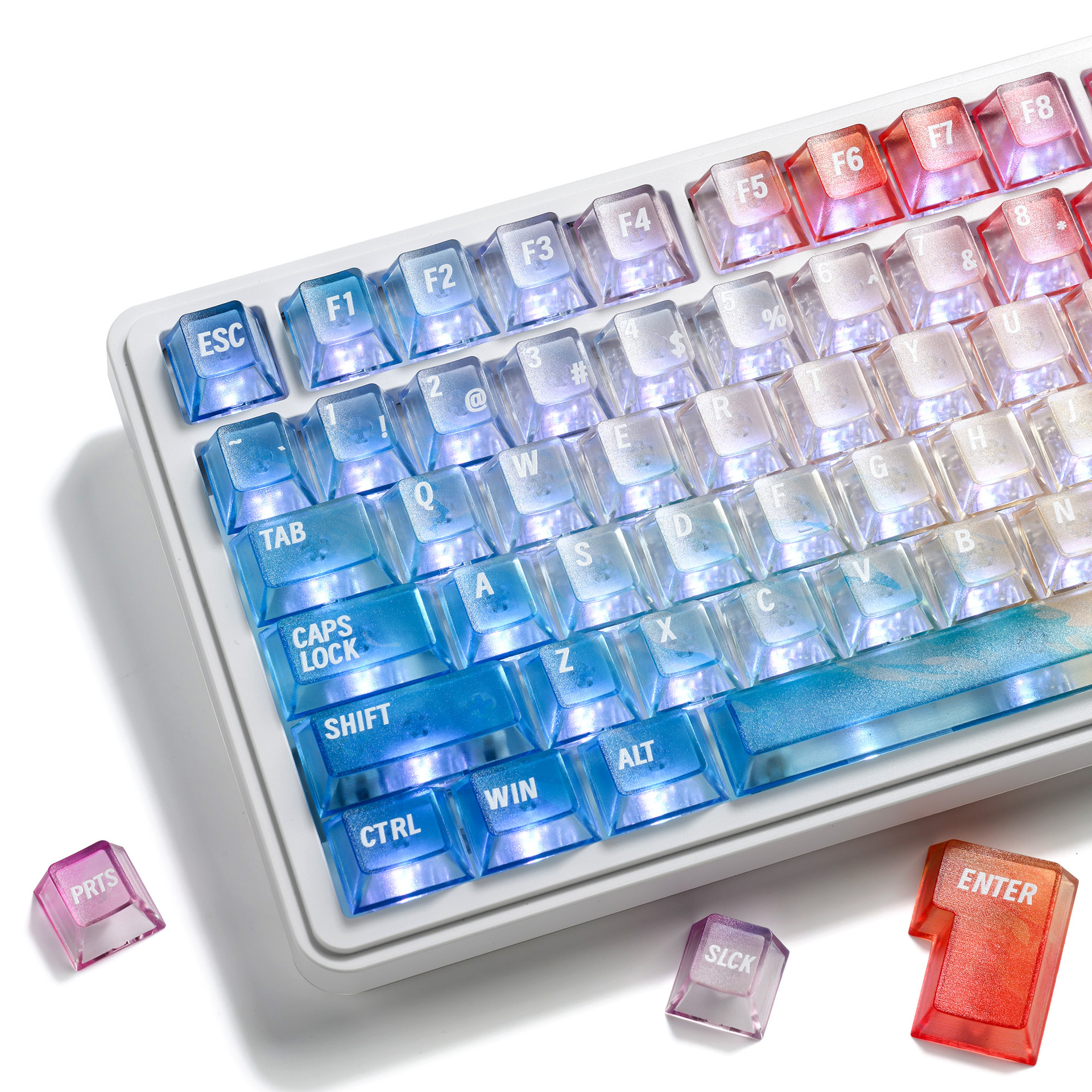 XVX Custom Gradient Translucent PC Keycaps - Cherry Profile