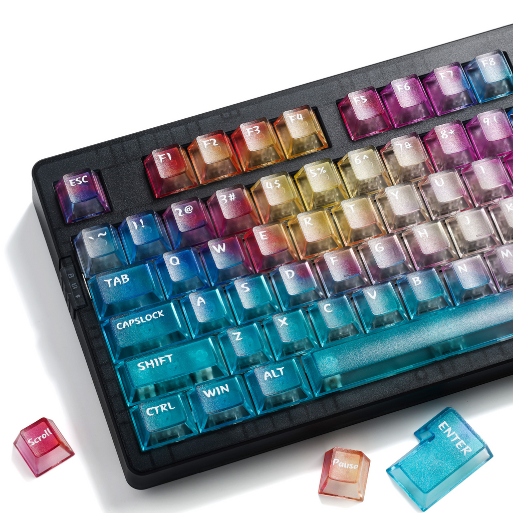 XVX Custom Gradient Translucent PC Keycaps - Cherry Profile