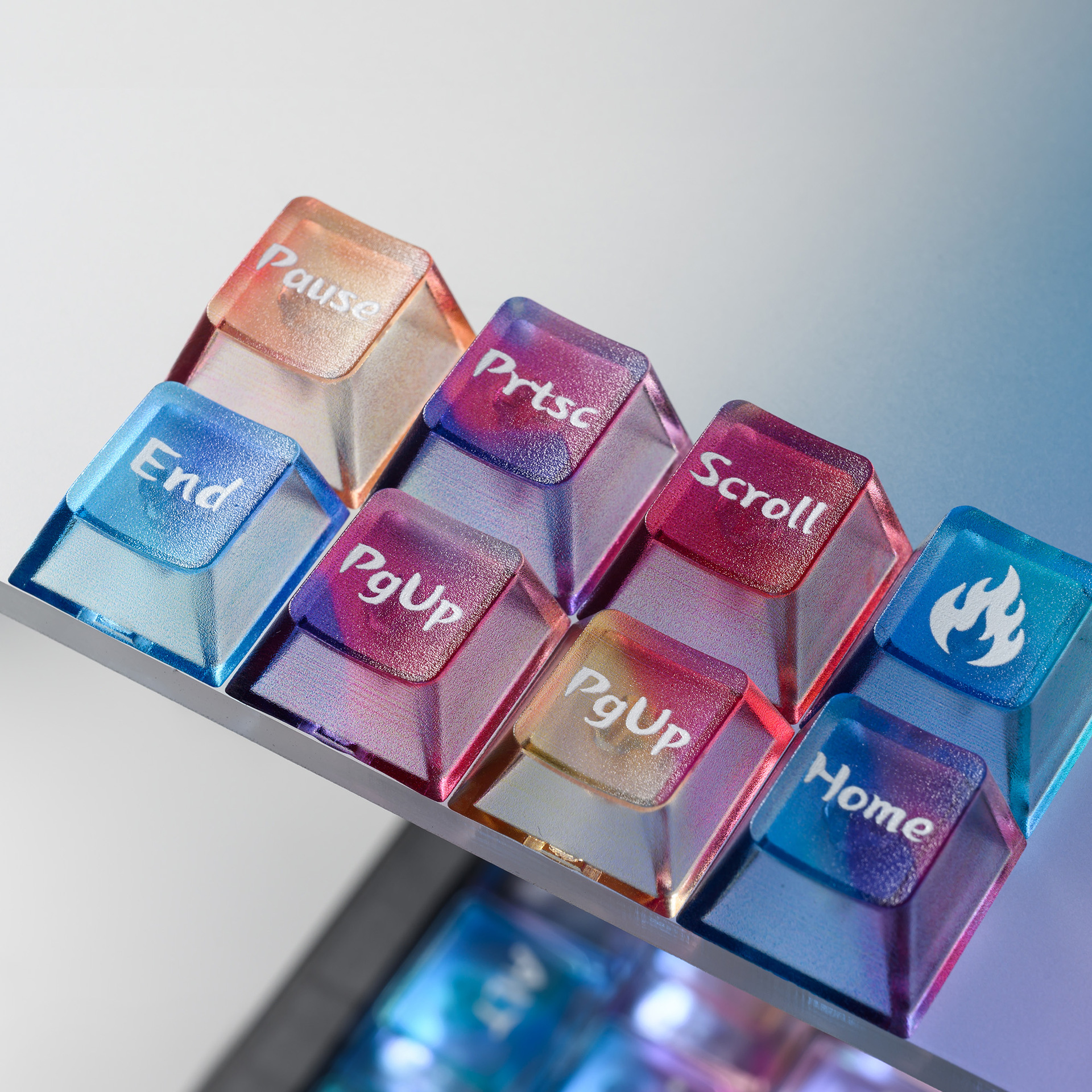 XVX Custom Gradient Translucent PC Keycaps - Cherry Profile