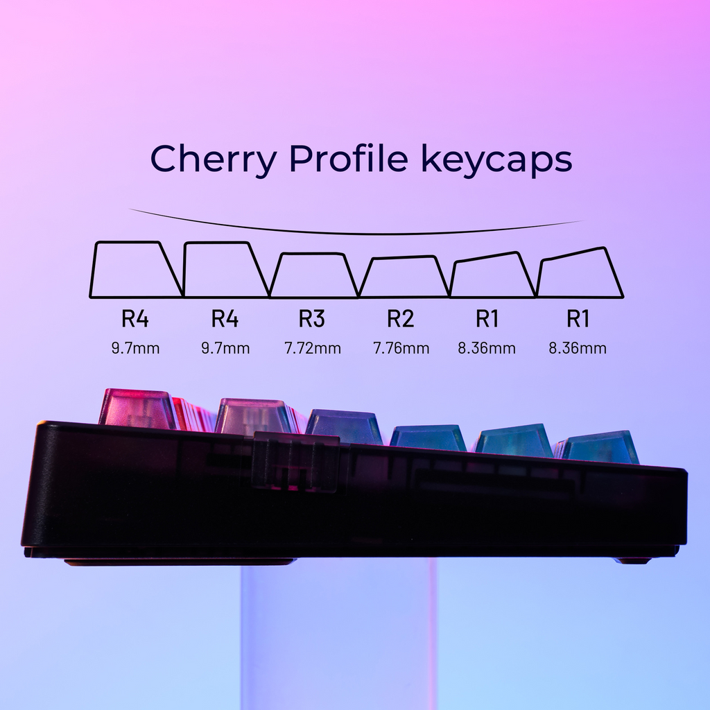 XVX Custom Gradient Translucent PC Keycaps - Cherry Profile