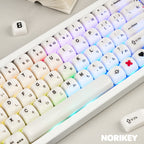 White Japanese - Ceramic Keycaps MOA Profile Cute Keycap Set