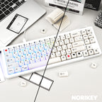 White Japanese - Ceramic Keycaps MOA Profile Cute Keycap Set